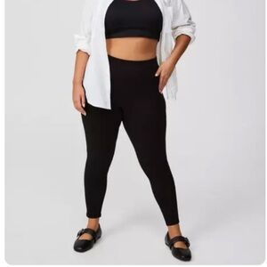 TORRID QTY 2 NWOT Deep Black Full-Length Pocket Leggings 0X